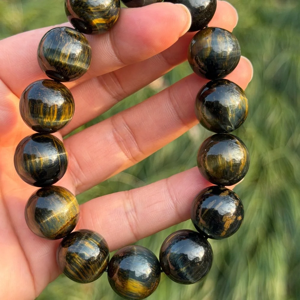 16mm chunky stretchable cat's eye‎ flashy pietersite bracelet 1173